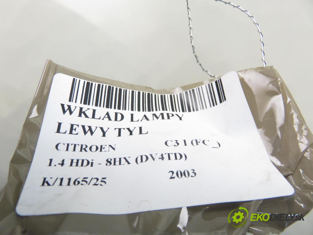 CITROEN C3 I (FC_) HB 2003 50,00 1.4 HDi 8V - 8HX 1398,00 PŘÍSPĚVEK svetla levý ZADNÍ: 