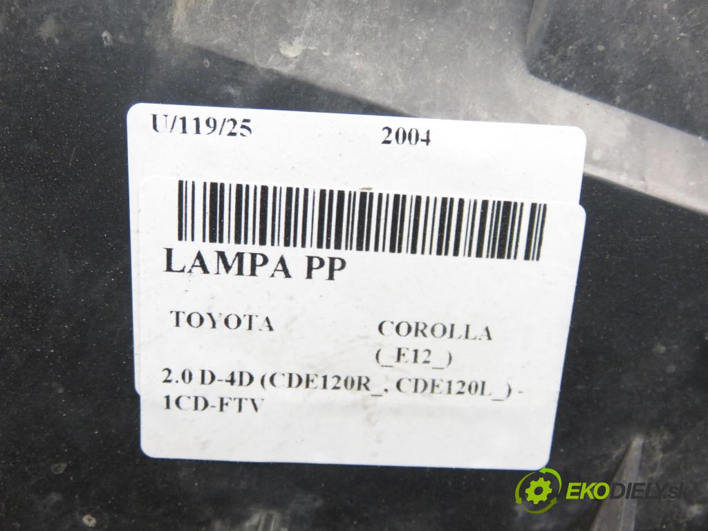 TOYOTA COROLLA (_E12_) HB 2004 66,00 2.0 D-4D 1995,00 Svetlo PP 8111002380