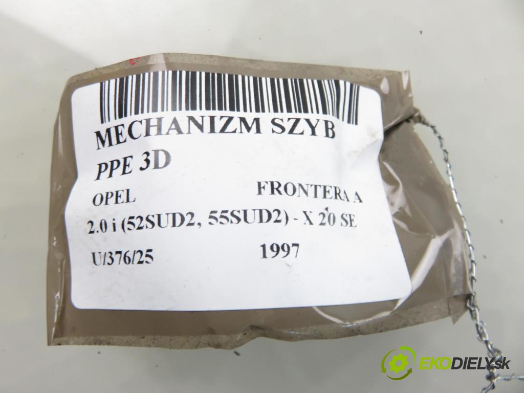 OPEL FRONTERA A Sport (5_SUD2) TERENOWY 1997 85,00 2.0 i (52SUD2, 55SUD2) - X 20 SE 1998,00 mechanismus oken PPE 3D 