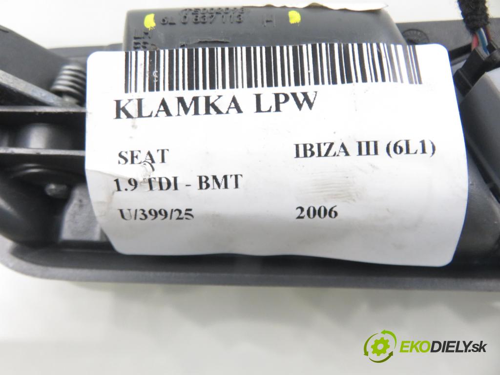 SEAT IBIZA III (6L1) HB 2006 74,00 1.9 TDI - AXR 1896,00 klika LPW 6L0837113H