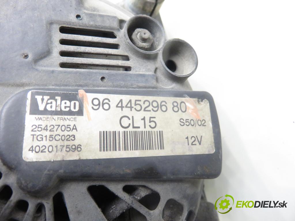 CITROEN C3 I (FC_) HB 2003 50,00 1.4 HDi 8V - 8HX 1398,00 Alternátor 9644529680 (Alternátor)