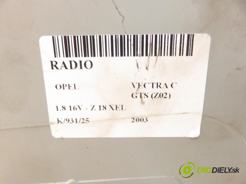 OPEL VECTRA C GTS (Z02) LIFTBACK 2003 0,00 1.8 16V - Z 18 XEL 1796,00 RADIO CD 13138246