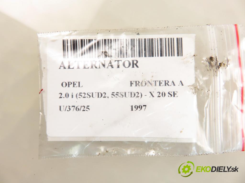 OPEL FRONTERA A Sport (5_SUD2) TERENOWY 1997 85,00 2.0 i (52SUD2, 55SUD2) - X 20 SE 1998,00 Alternátor  (Alternátor)