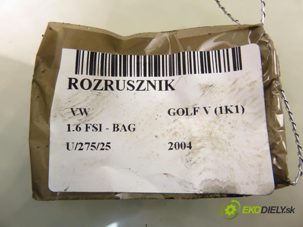 VW GOLF V (1K1) HB 2004 85,00 1.6 FSI - BAG 1598,00 Štartér 02T911023R ; 0001120406 (Štartér)