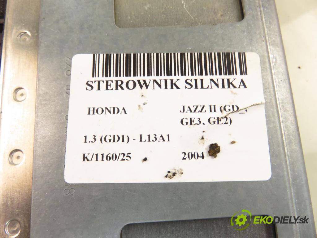 HONDA JAZZ II (GD_, GE3, GE2) HB 2004 61,00 1.3 (GD1) - L13A1 1339,00 Riadiaca jednotka Motor 0261207983 ; 37820PWEG03
