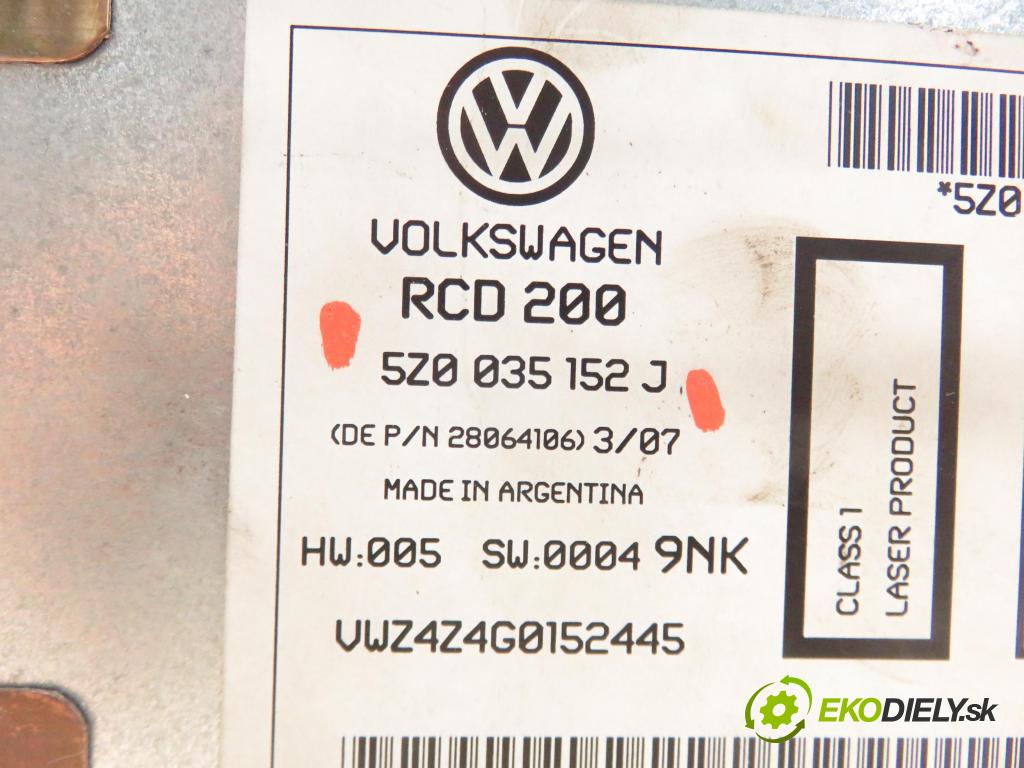 SEAT ALHAMBRA (7V8, 7V9) MINIVAN 2007 103,00 2.0 TDI - BRT 1968,00 RADIO CD 5Z0035152J