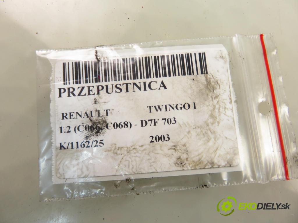 RENAULT TWINGO I (C06_) HB 2003 43,00 1.2 (C066, C068) - D7F 703 1149,00 Škrtiaca klapka 7700115834 ; 8200096038 (Škrtiaca klapka)