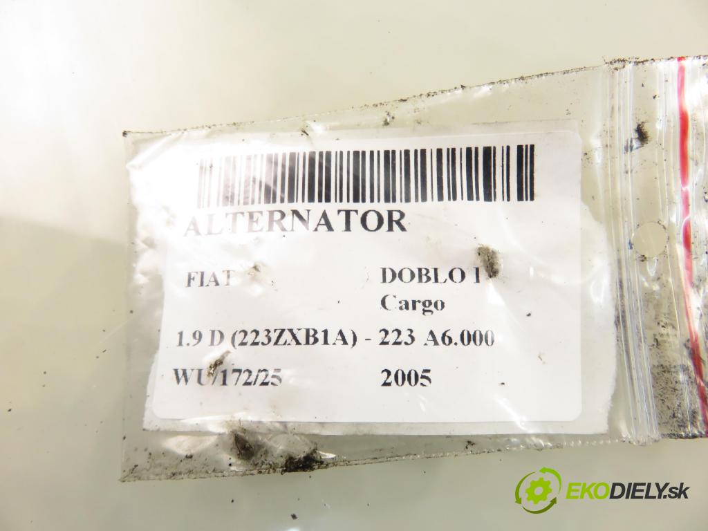 FIAT DOBLO Cargo (223_) FURGON 2005 46,00 1.9 D 63 1910,00 Alternátor 46782218 (Alternátor)