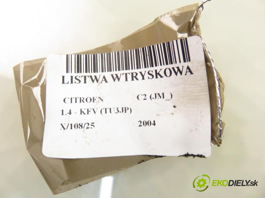 CITROEN C2 (JM_) HB 2004 50,00 1.4 - KFV (TU3JP) 1360,00 Lišta vstrekovacia 9655833580 (Vstrekovacia lišta)