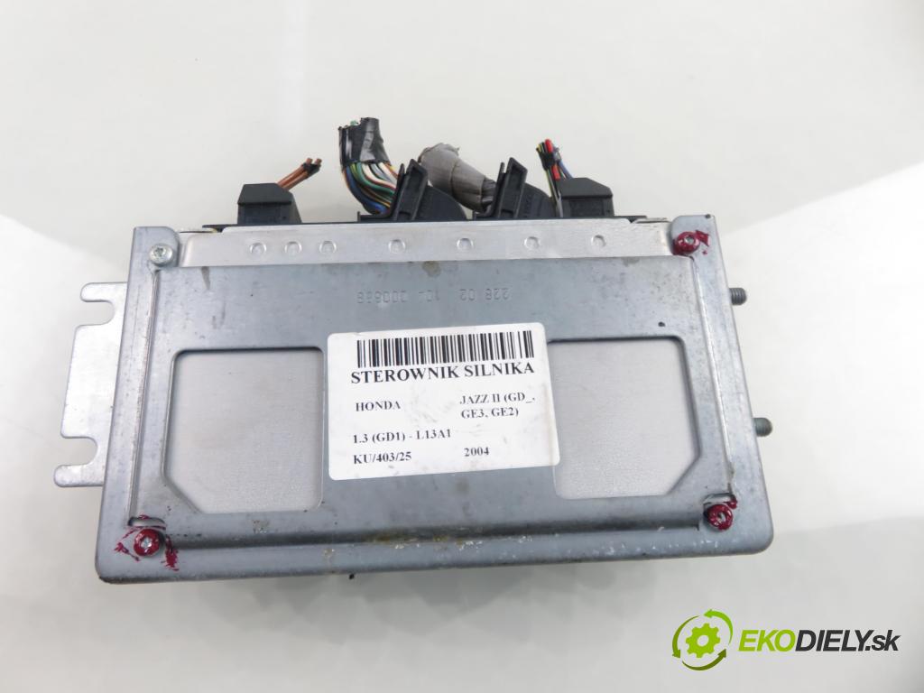 HONDA JAZZ II (GD_, GE3, GE2) HB 2004 61,00 1.3 (GD1) - L13A1 1339,00 Riadiaca jednotka Motor 37820PEWG04 ; 0261208375