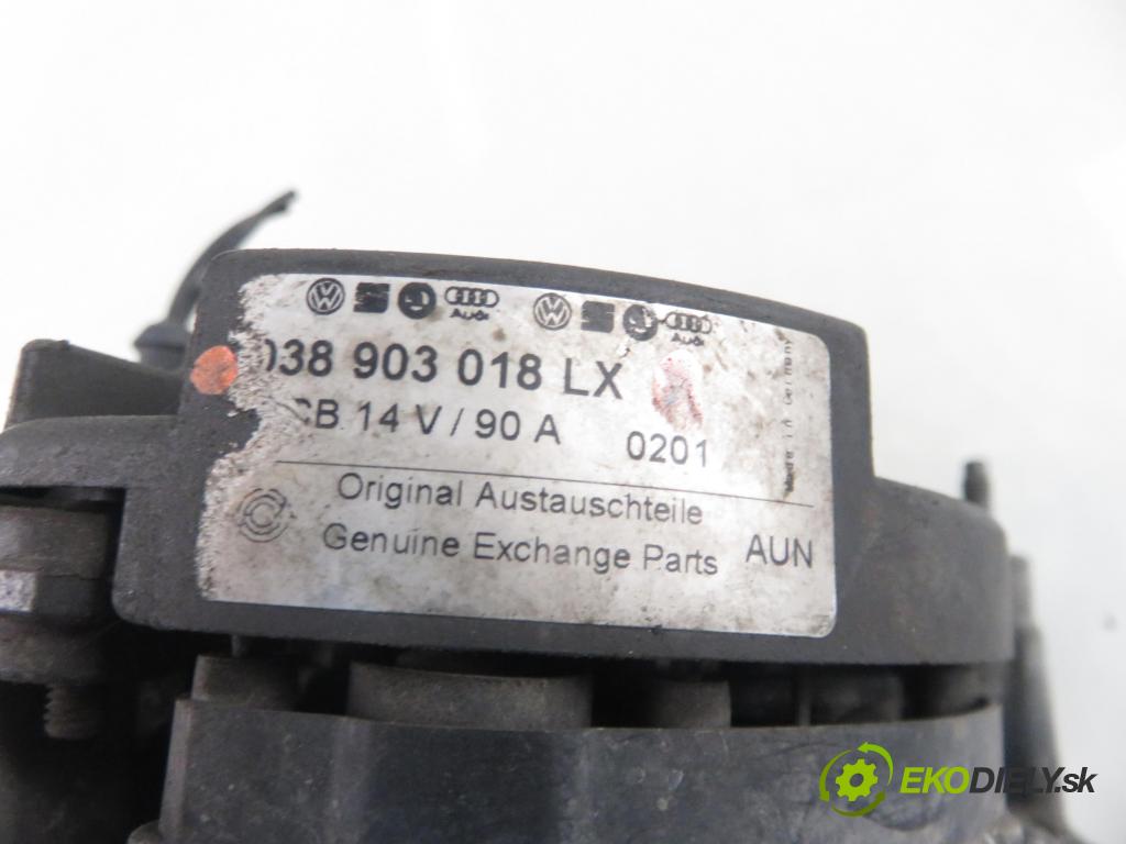 VW GOLF IV (1J1) HB 2000 85,00 1.9 TDI - AJM 1896,00 Alternátor 038903018LX (Alternátor)