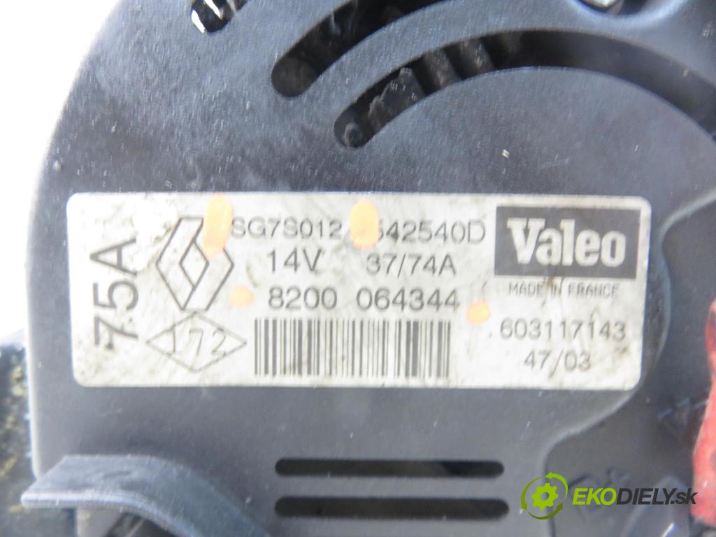 RENAULT TWINGO I (C06_) HB 2003 43,00 1.2 (C066, C068) - D7F 703 1149,00 Alternátor 8200064344 ; SG7S012 (Alternátor)