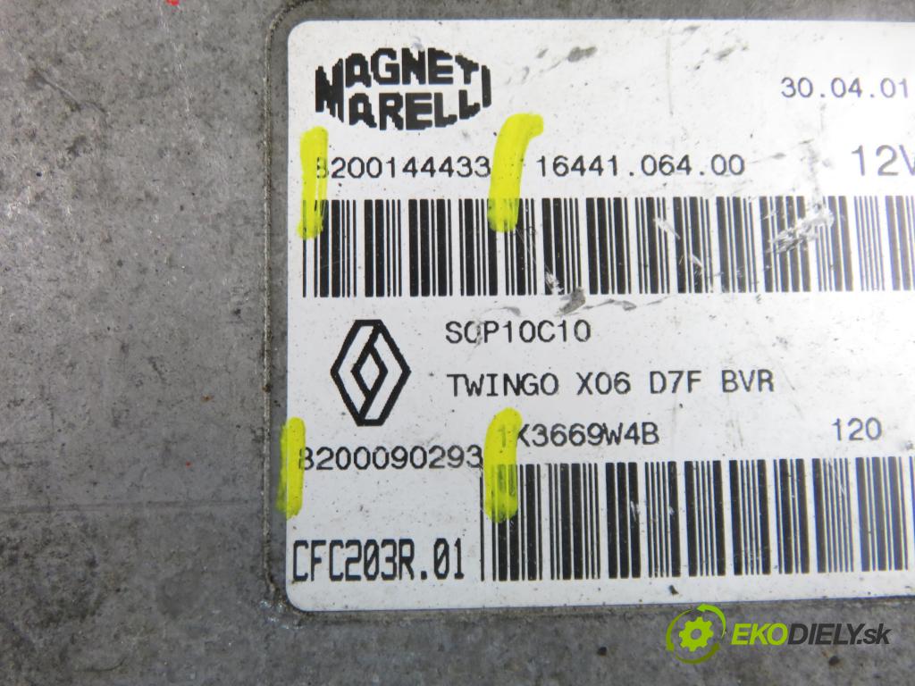 RENAULT TWINGO I (C06_) HB 2003 43,00 1.2 (C066, C068) - D7F 703 1149,00 Riadiaca jednotka prevodovky 8200144433 ; 8200090293