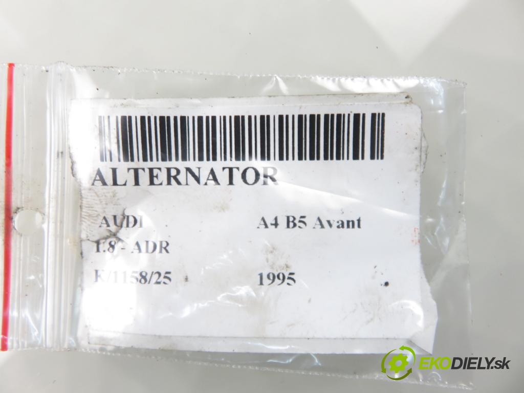 AUDI A4 Avant (8D5, B5) KOMBI 1995 92,00 1.8 - ADR 1781,00 Alternátor 0123310022 ; 058903016 (Alternátor)