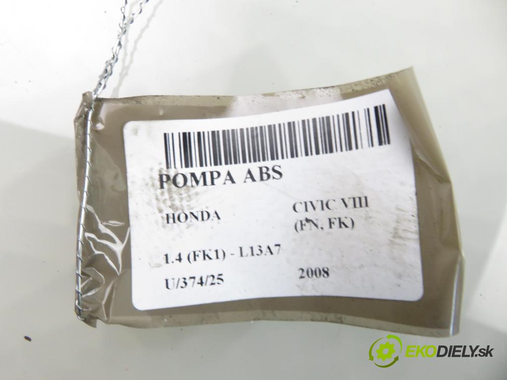 HONDA CIVIC VIII (FN, FK) HB 2008 61,00 1.4 (FK1) - L13A7 1339,00 pumpa ABS 0265235396 ; 57110SMG (Pumpa ABS)