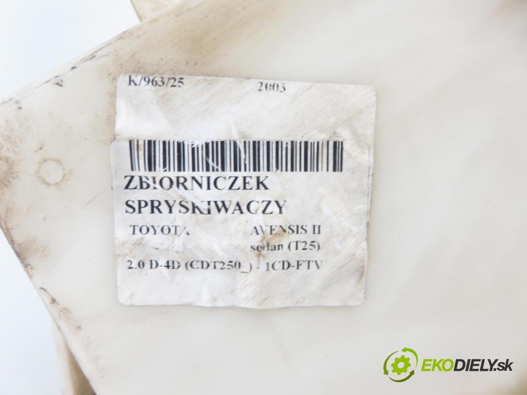 TOYOTA AVENSIS sedan (_T25_) SEDAN 2003 85,00 2.0 D-CAT 116- 1CD-FTV 1995,00 Nádržka ostrekovačov  (Kľučka dverí ostatné)