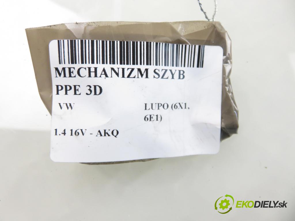 VW LUPO (6X1, 6E1) HB 1999 55,00 1.4 16V - AKQ 1390,00 mechanismus oken PPE 3D 6X0837402A