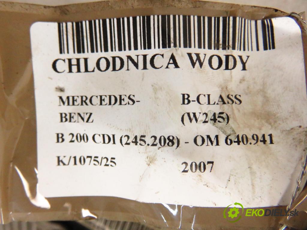 MERCEDES-BENZ KLASA B Sports Tourer (W245) HB 2007 103,00 B 200 CDI (245.208) - 140 OM 640.941 1991,00 chladič vody A1695002103