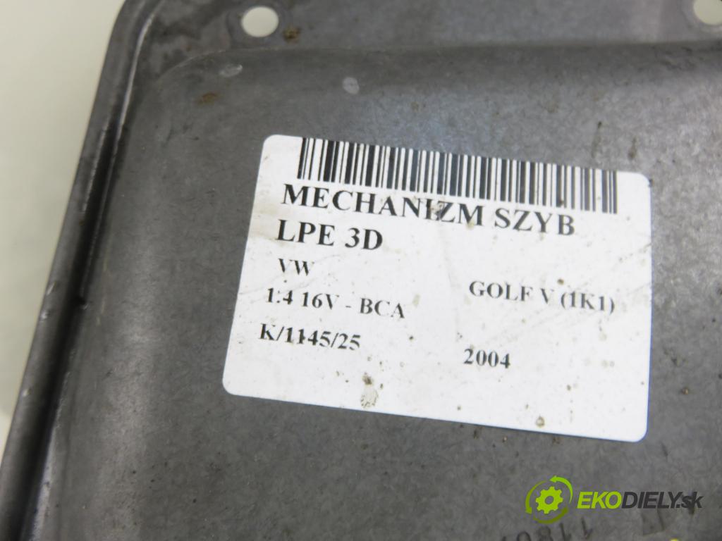 VW GOLF V (1K1) HB 2004 55,00 1.4 16V - BCA 1390,00 mechanismus oken 3D 1K3837461A ; 1K0959793C ; F005S00149