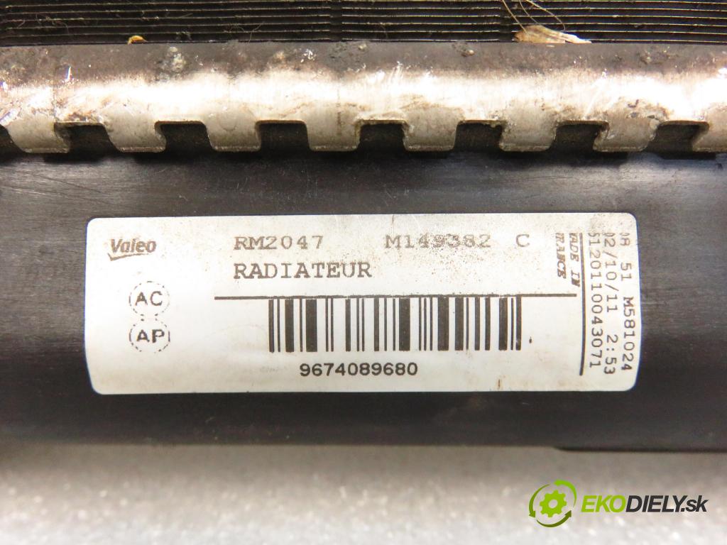 PEUGEOT 308 CC COUPE-CABRIO 2012 88,00 1.6 VTi 120 - 5FS (EP6C) 1598,00 chladič vody 9674089680