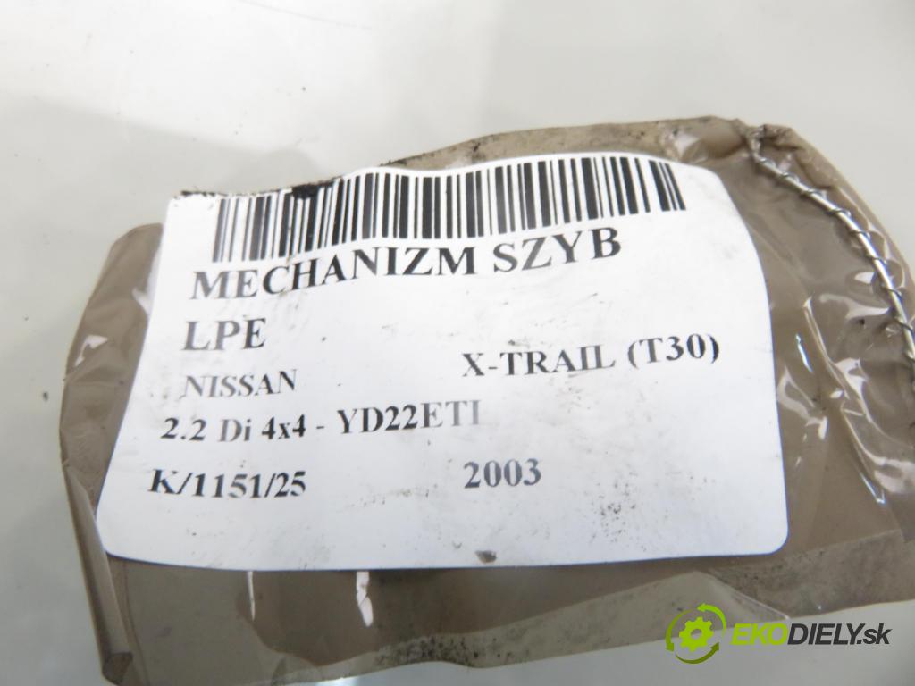 NISSAN X-TRAIL (T30) SUV 2003 84,00 2.2 Di 4x4 - YD22ETI 2184,00 mechanismus oken 807318H300