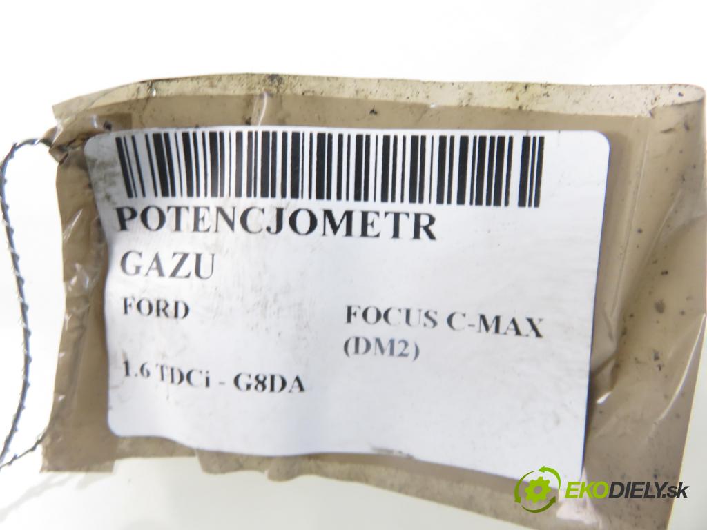 FORD FOCUS C-MAX (DM2) MINIVAN 2003 80,00 1.6 TDCi 109 - G8DA 1560,00 Potenciometer plynu 3M519F836AE ; 6PV00864110 (Potenciometer plynového pedálu)