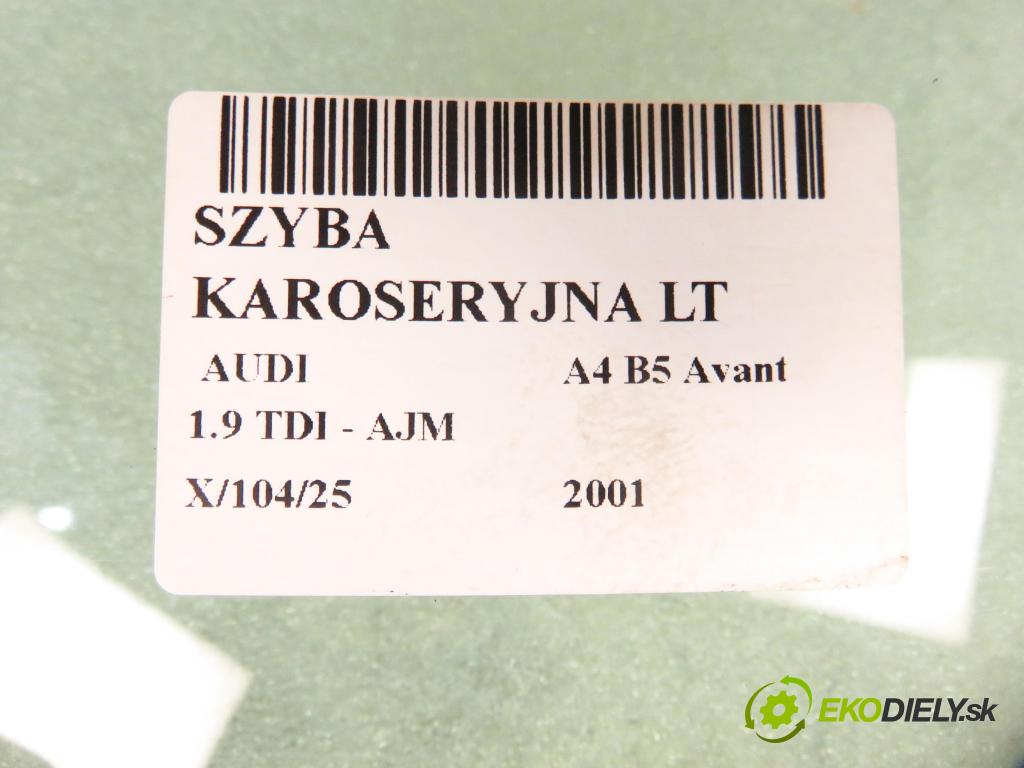 AUDI A4 Avant (8D5, B5) KOMBI 2001 85,00 1.9 TDI - AJM 1896,00 okno dveří LT