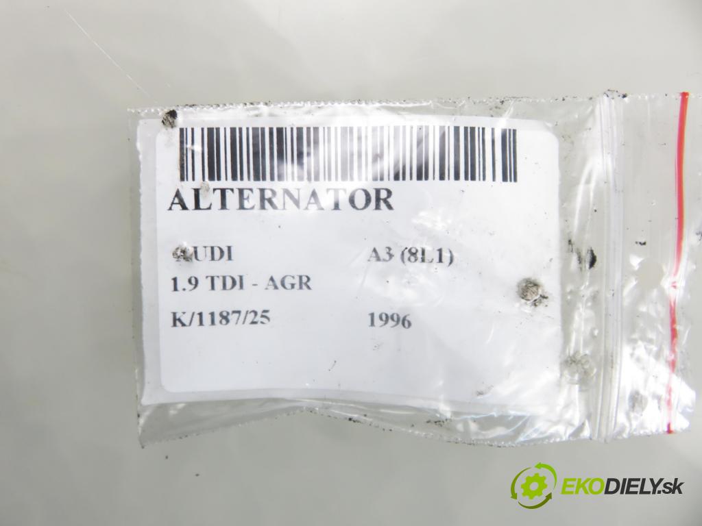 AUDI A3 (8L1) HB 1996 66,00 1.9 TDI - AGR 1896,00 Alternátor 0123515021 ; 038903023J (Alternátor)