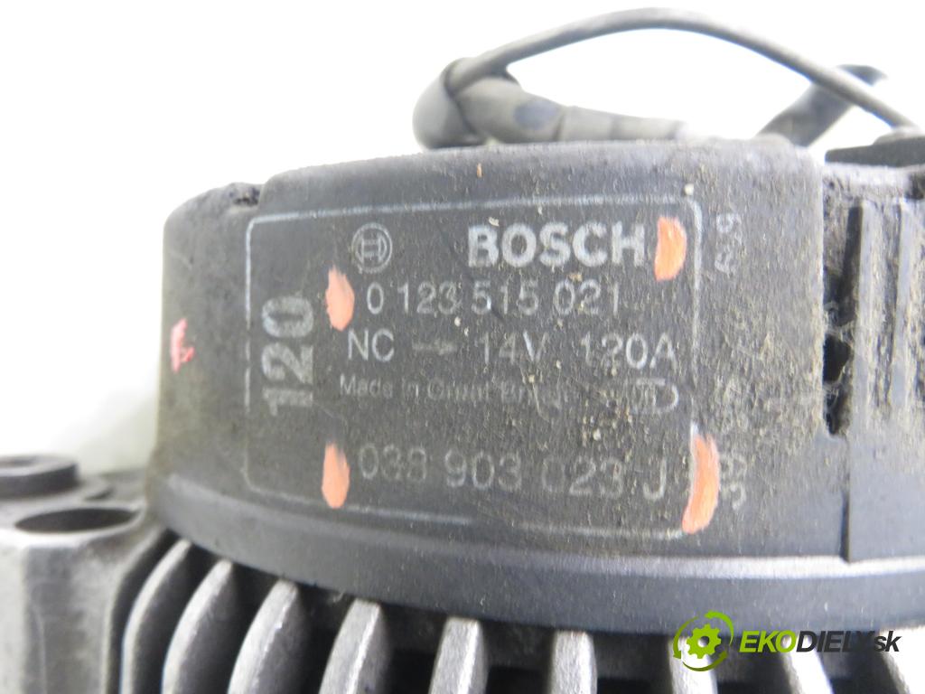AUDI A3 (8L1) HB 1996 66,00 1.9 TDI - AGR 1896,00 Alternátor 0123515021 ; 038903023J (Alternátor)