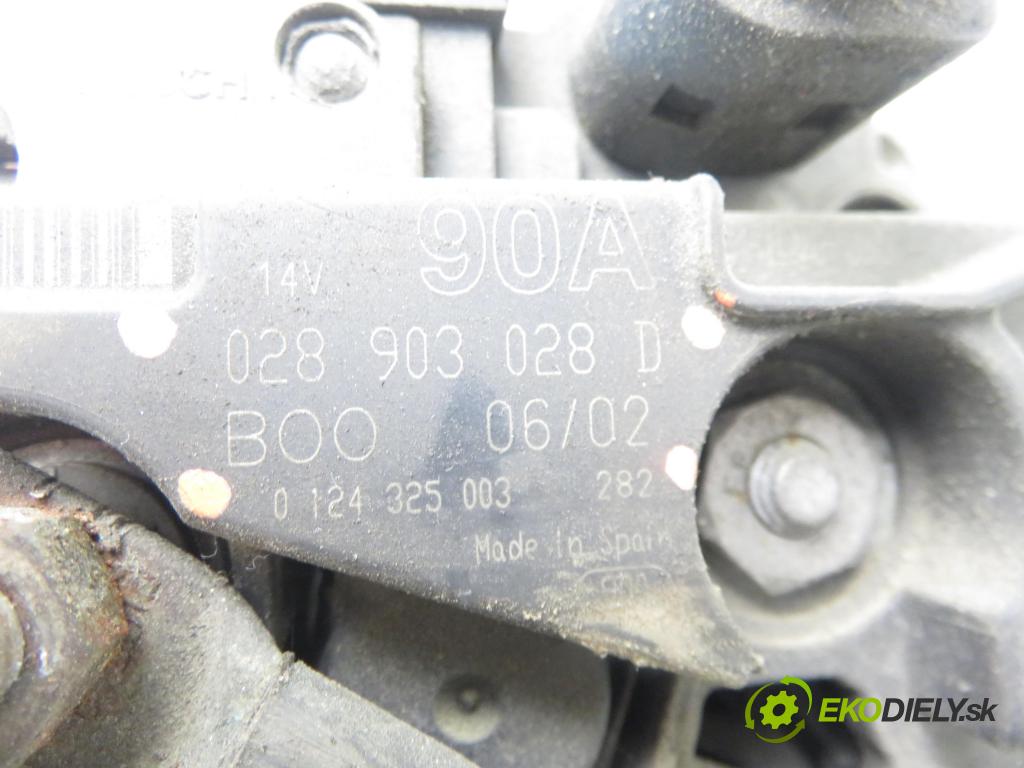 SKODA OCTAVIA I Combi (1U5) KOMBI 2004 81,00 1.9 TDI 110 - ASV 1896,00 Alternátor 028903028D ; 0124325003 (Alternátor)