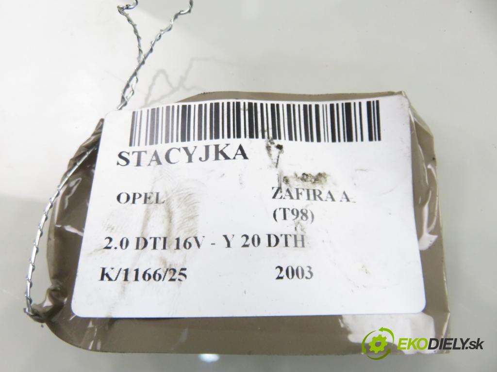 OPEL ZAFIRA A Nadwozie Wielkopojemne (MPV) (T98)  MINIVAN 2003 74,00 2.0 DTI 16V 101 - Y 20 DTH 1995,00 spinačka 90589313 ; 90589389 (Spínacia skrinka)