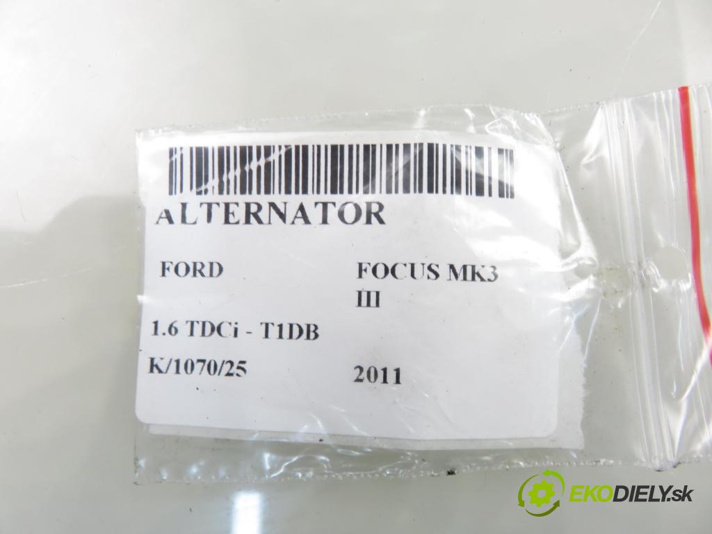 FORD FOCUS III HB 2011 85,00 1.6 TDCi 8V 115 - T1DB 1560,00 Alternátor AV6N10300DC ; TG12C122 (Alternátor)