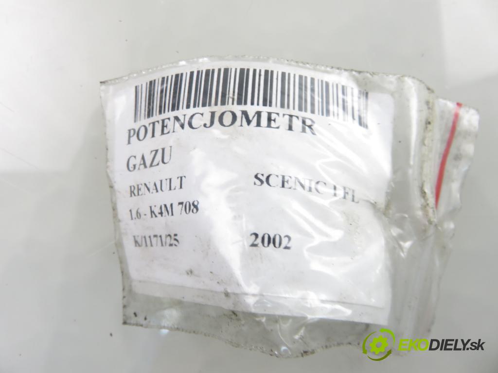 RENAULT SCENIC I (JA0/1_) MINIVAN 2002 0,00 1.6 - K4M 708 1598,00 Potenciometer plynu 7700431918 (Potenciometer plynového pedálu)