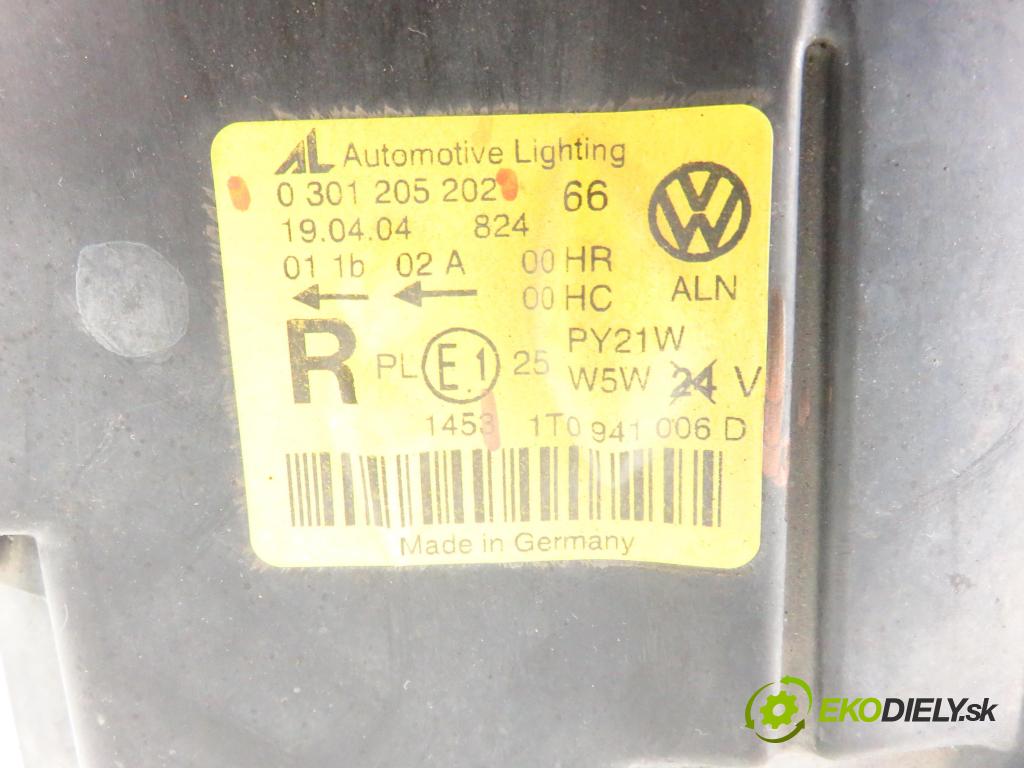 VW TOURAN (1T1, 1T2) MINIVAN 2004 74,00 1.9 TDI PD 100 - AVQ 1896,00 Svetlo PP 0301205202 ; 1T0941006D