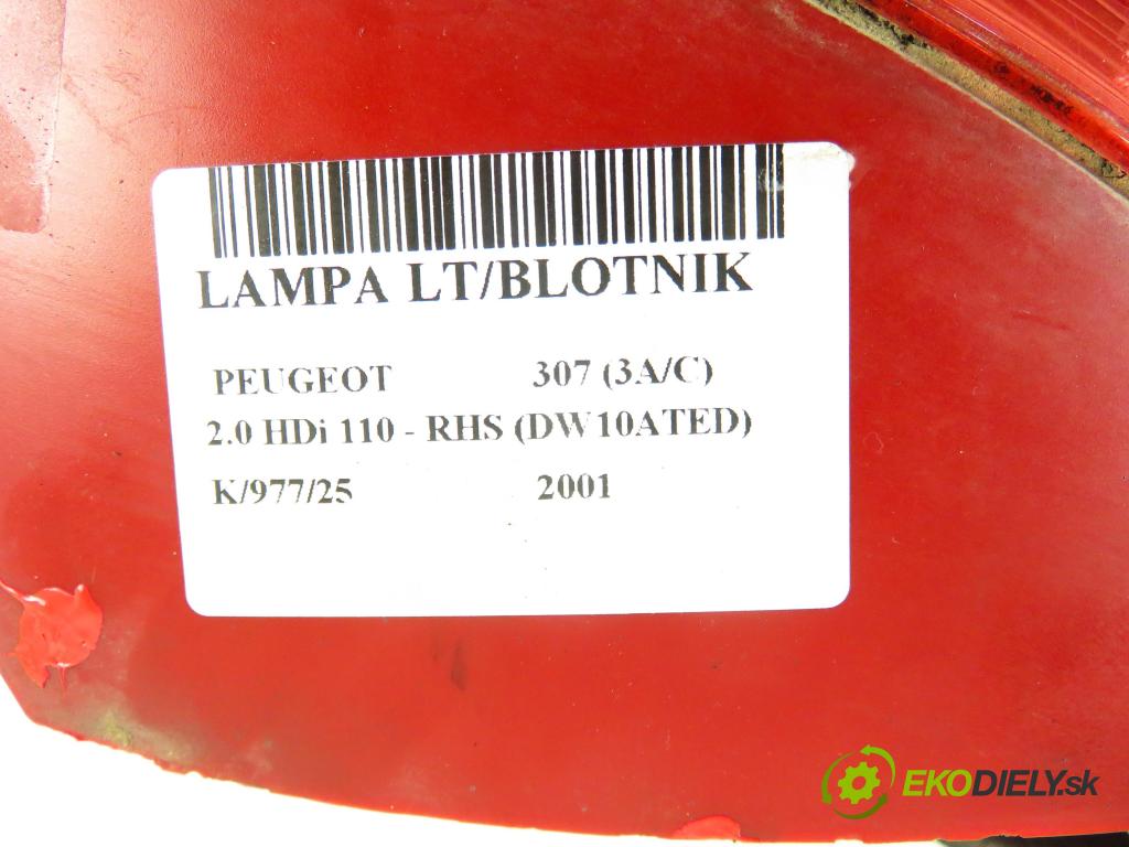 PEUGEOT 307 (3A/C) HB 2001 79,00 2.0 HDi 110 - RHS 1997,00 světlo levé zadní