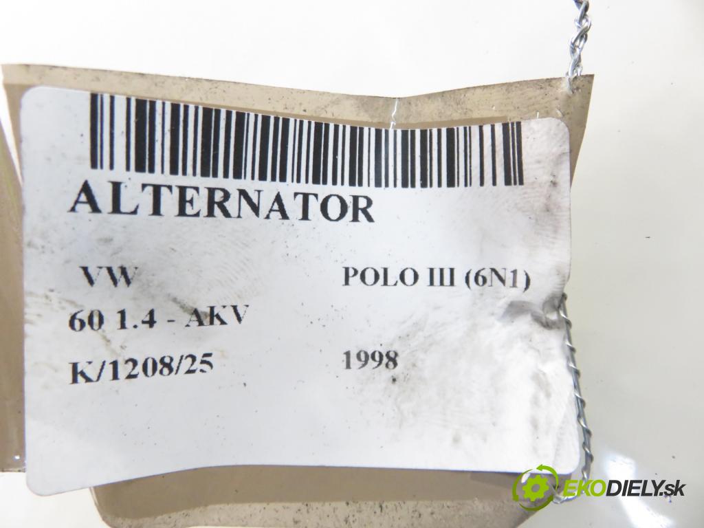 VW POLO (6N1) HB 1998 44,00 60 1.4 - AKV 1390,00 Alternátor 037903023C (Alternátor)