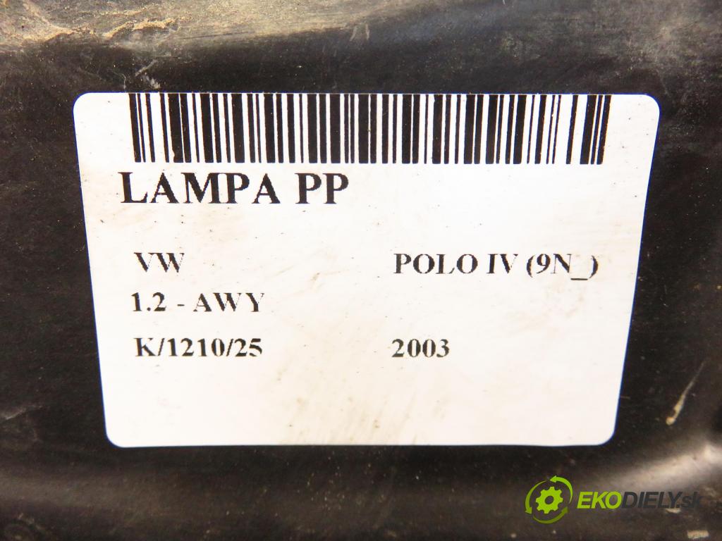 VW POLO (9N_) HB 2003 40,00 1.2 6V 54 - AWY 1198,00 Svetlo PP 89306849