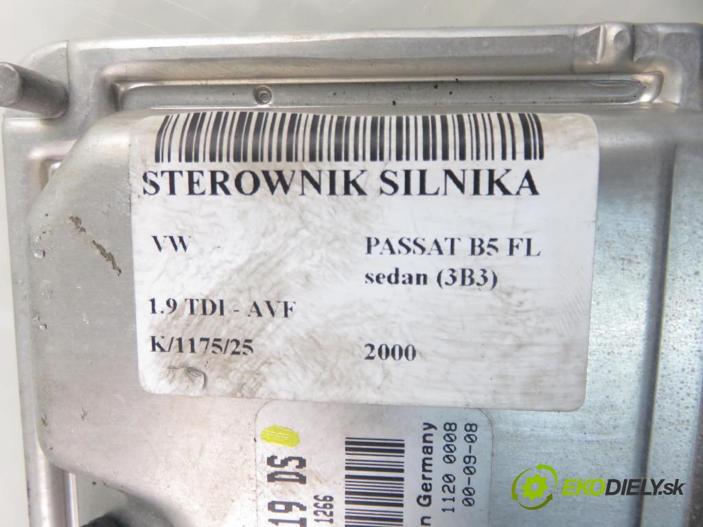 VW PASSAT B5.5 (3B3) SEDAN 2000 96,00 1.9 TDI PD 130 - AVF 1896,00 Riadiaca jednotka Motor 038906019DS ; 0281010543