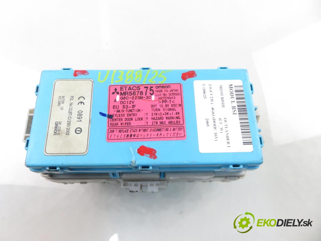 MITSUBISHI OUTLANDER I (CU_W) SUV 2005 100,00 2.0 (CU2W) - 4G63 (DOHC 16V) 1997,00 MODUL BSI G8C223M3C