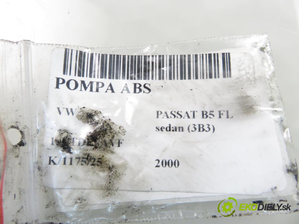VW PASSAT B5.5 (3B3) SEDAN 2000 96,00 1.9 TDI PD 130 - AVF 1896,00 Pumpa ABS 0265202401 ; 8E0614111T (Pumpa ABS)