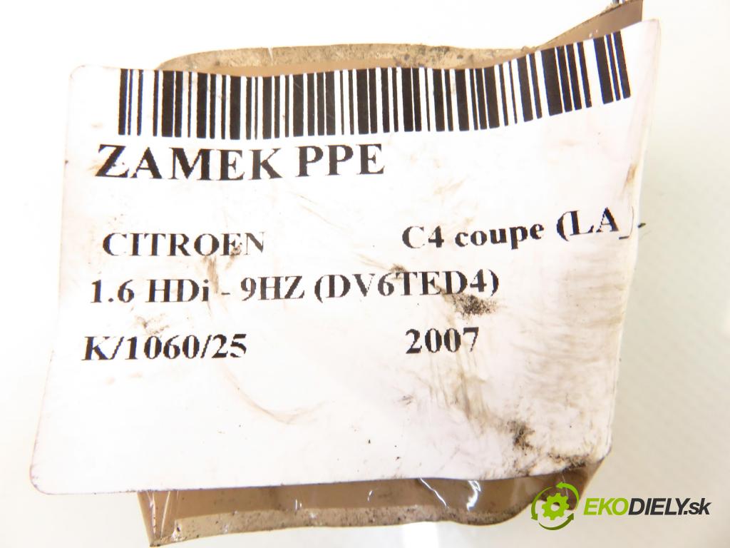 CITROEN C4 coupe (LA_) HB 2007 80,00 1.6 HDi - 9HZ (DV6TED4) 1560,00 zámok PPE 9683416980