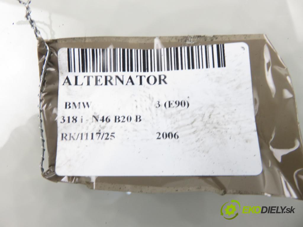 BMW 3 (E90) SEDAN 2006 95,00 318 i 129 - N46 B20 B 1995,00 Alternátor 0124325116 (Alternátor)