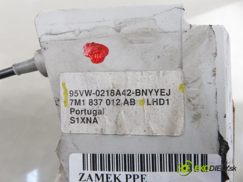 FORD GALAXY (WGR) MINIVAN 1999 81,00 1.9 TDI 110 - AFN 1896,00 zámok PPE 7M1837012AB ; 95VW0218A42BNYYEJ