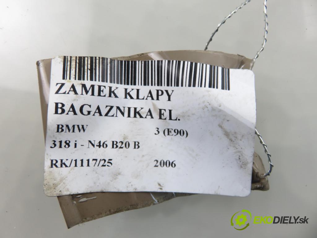 BMW 3 (E90) SEDAN 2006 95,00 318 i 129 - N46 B20 B 1995,00 zámok dveří kufr EL. 8196401 ; 7117927