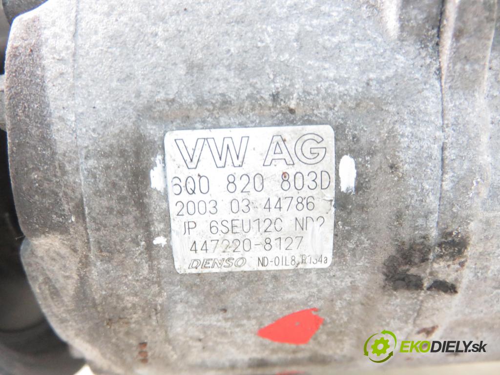 SKODA FABIA I (6Y2) HB 2003 55,00 1.4 16V - BBY 1390,00 KOMPRESOR: klimatizácie 6Q0820803D ; 4472208127 (Kompresor klimatizácie)