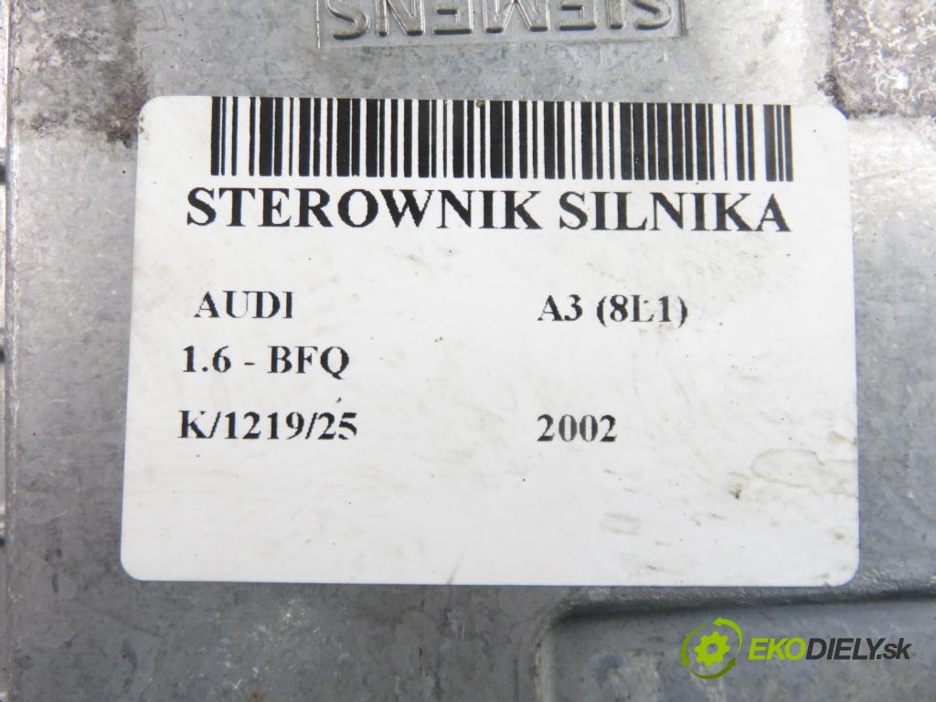AUDI A3 (8L1) HB 2002 75,00 1.6 8V 102 - BFQ 1595,00 Riadiaca jednotka Motor 06A906033BD