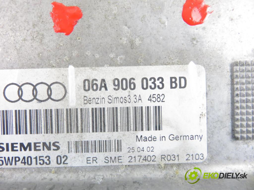 AUDI A3 (8L1) HB 2002 75,00 1.6 8V 102 - BFQ 1595,00 Riadiaca jednotka Motor 06A906033BD