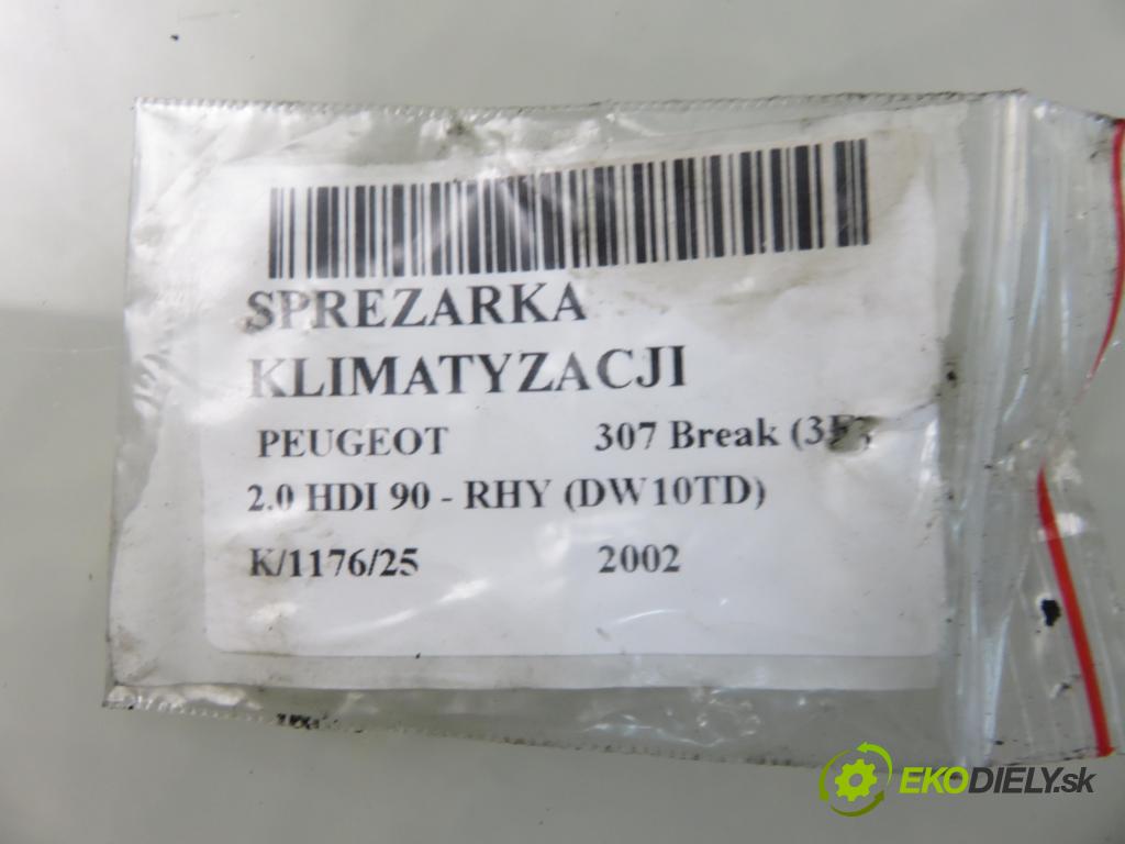 PEUGEOT 307 Break (3E) KOMBI 2002 66,00 2.0 HDI 90 - RHY (DW10TD) 1997,00 KOMPRESOR: klimatizácie  (Kompresor klimatizácie)
