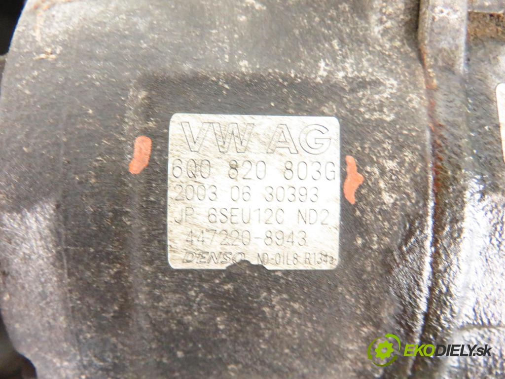 VW POLO (9N_) HB 2003 40,00 1.2 6V 54 - AWY 1198,00 KOMPRESOR: klimatizace 6Q0820803G (Kompresor klimatizace)