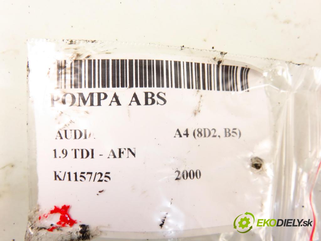 AUDI A4 (8D2, B5) SEDAN 2000 81,00 1.9 TDI 110 - AFN 1896,00 Pumpa ABS 0265002401 ; 8E0614111T (Pumpa ABS)